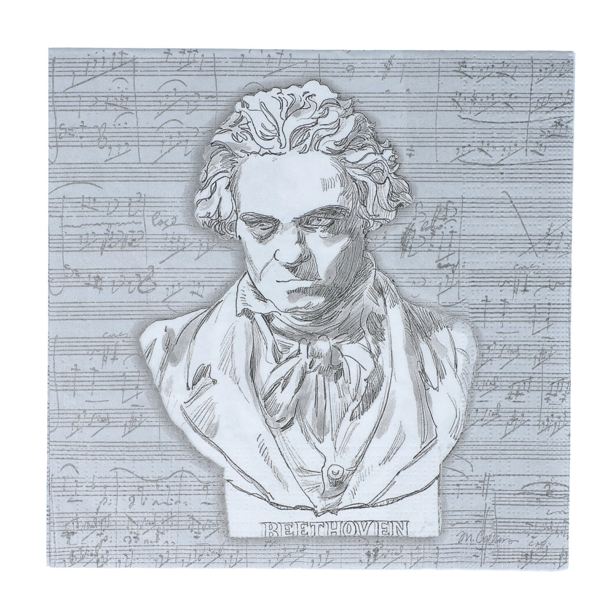 Napkins with Beethoven motif
