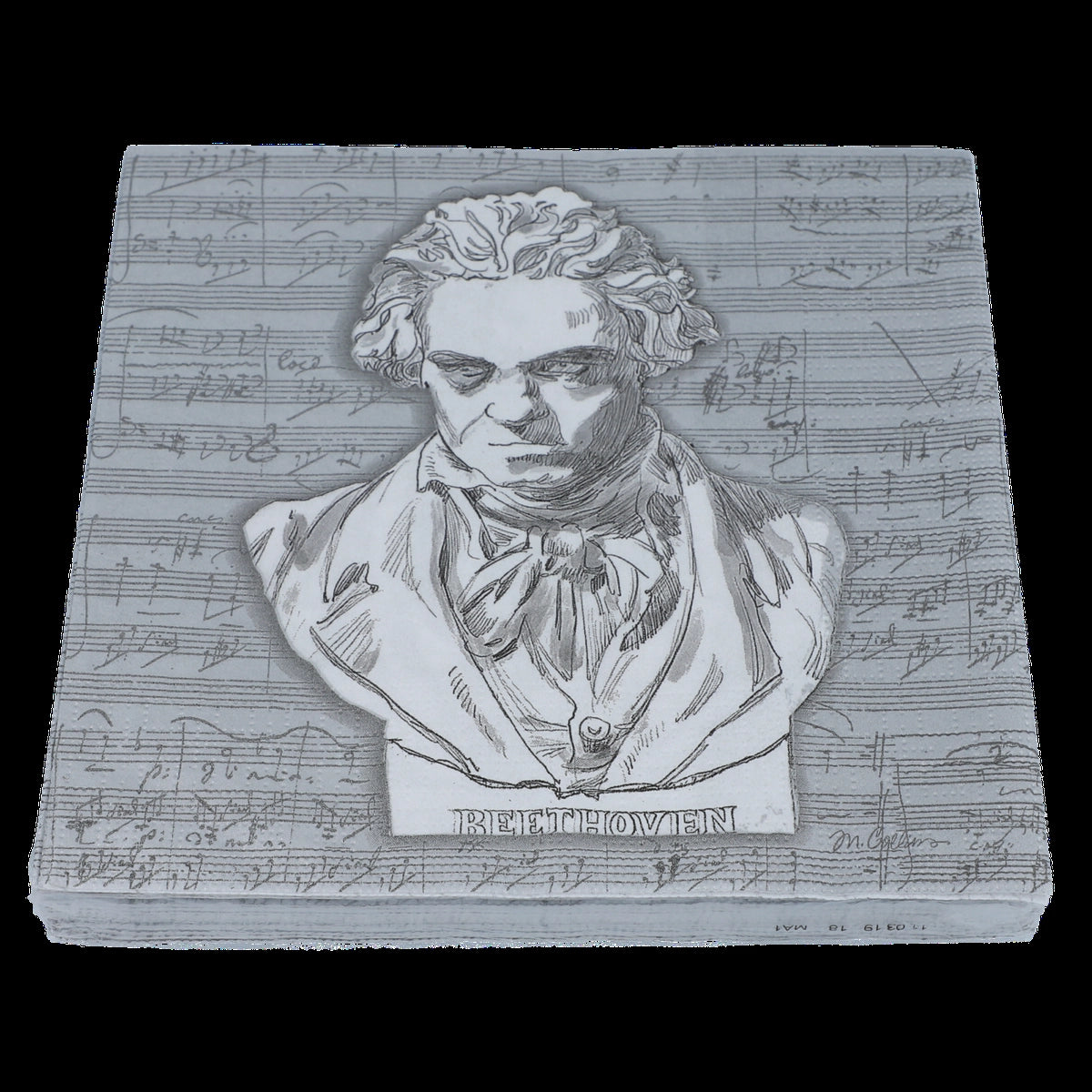 Napkins with Beethoven motif
