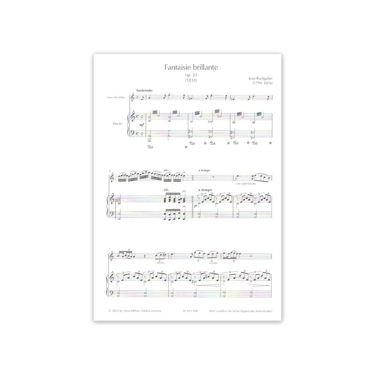 Ruckgaber, Fantaisie brillante op.33
