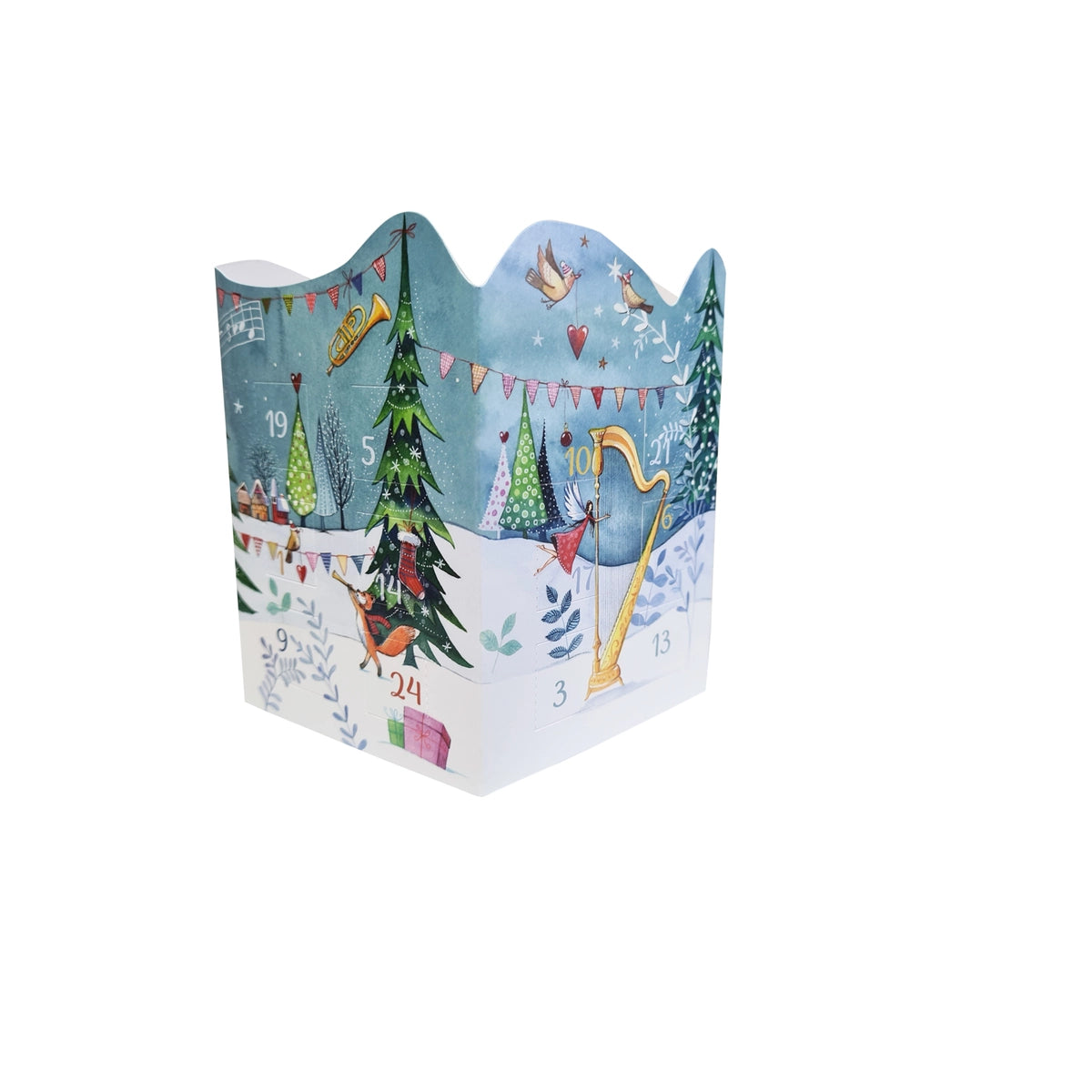 Luminous Advent calendar postcard