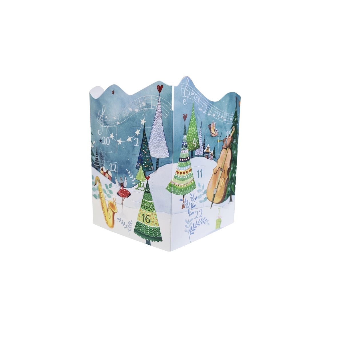 Luminous Advent calendar postcard