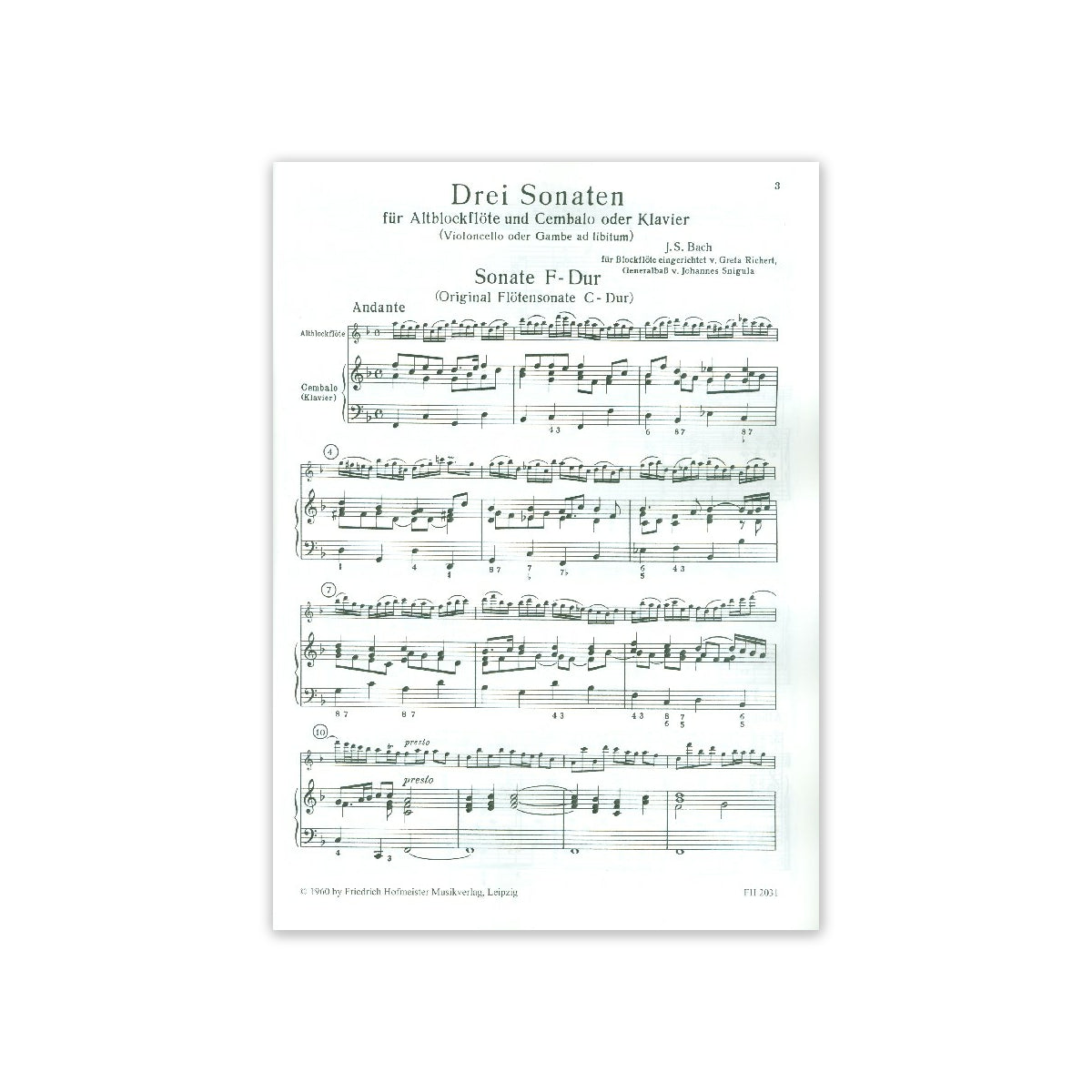 Bach, 3 Sonaten