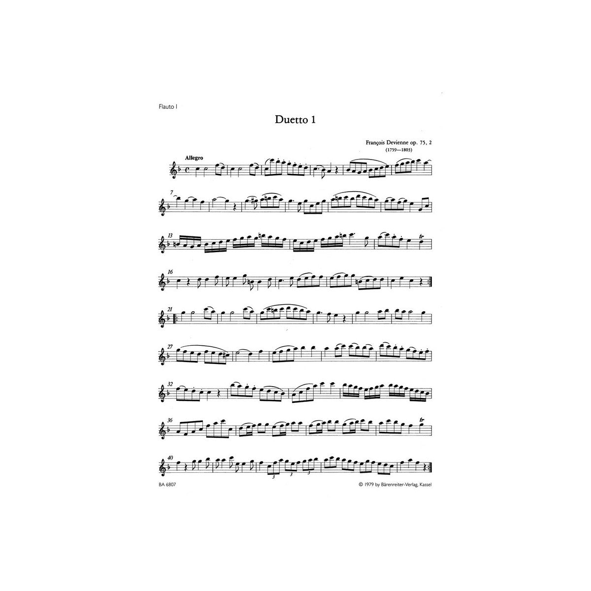 Devienne, 6 Duette op.75/2 View 2
