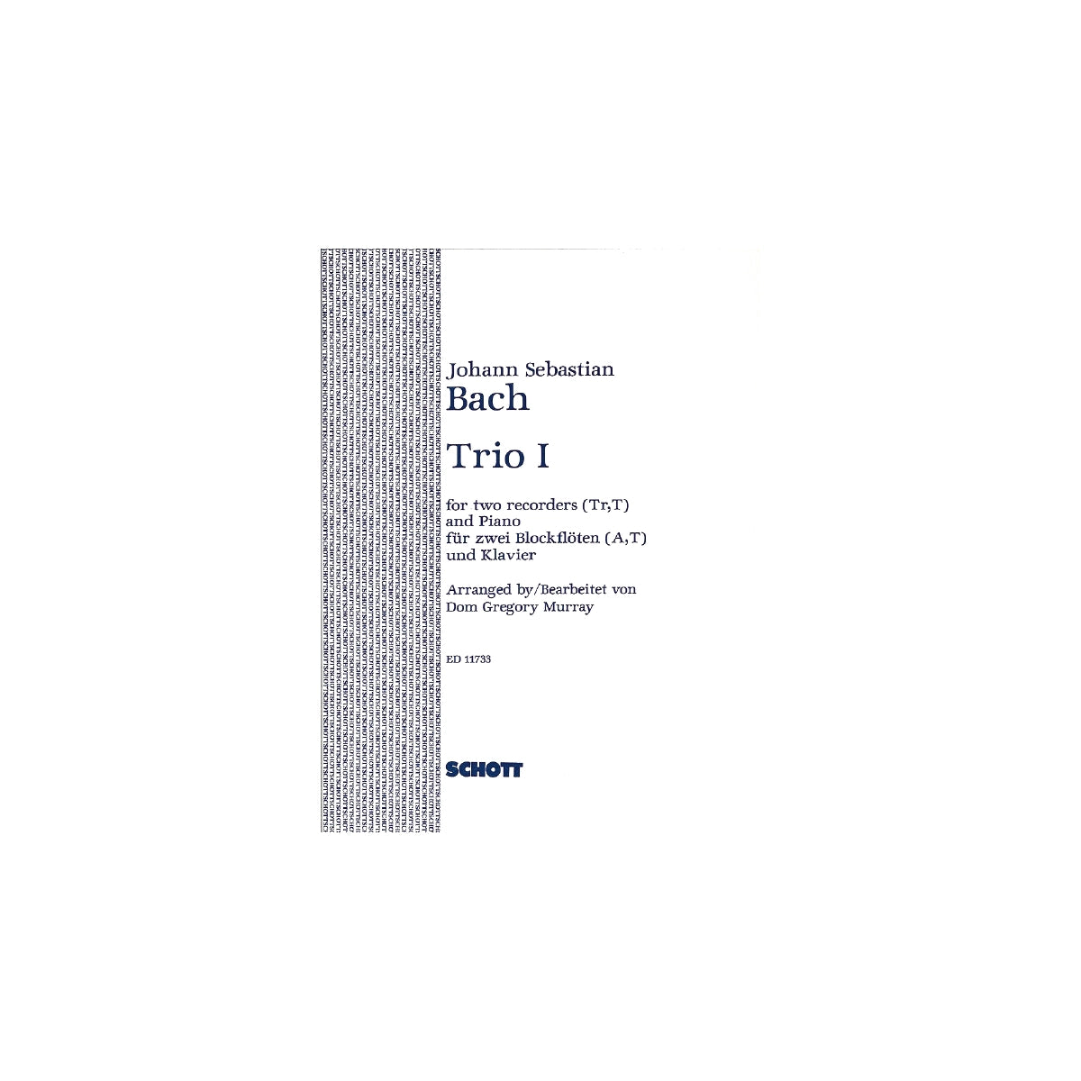Bach, Trio no.1 für 2 Blockflöten (AT) & Klav View 1