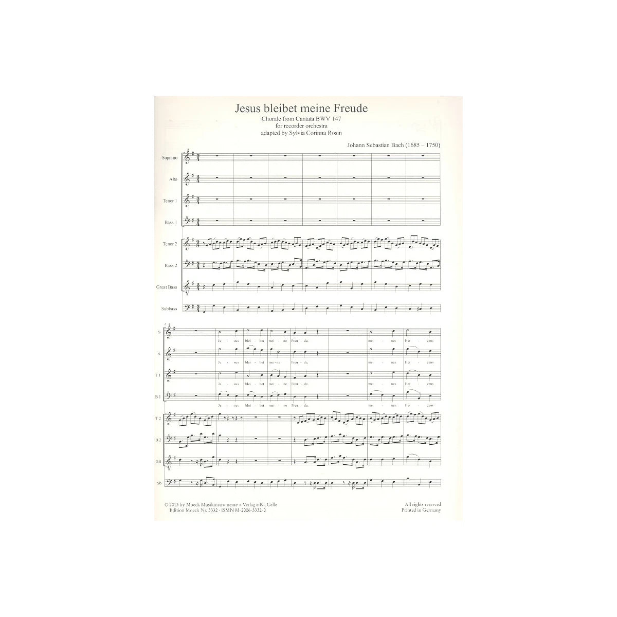 Bach, Johann Sebastian Jesus bleibet meine Fr View 1