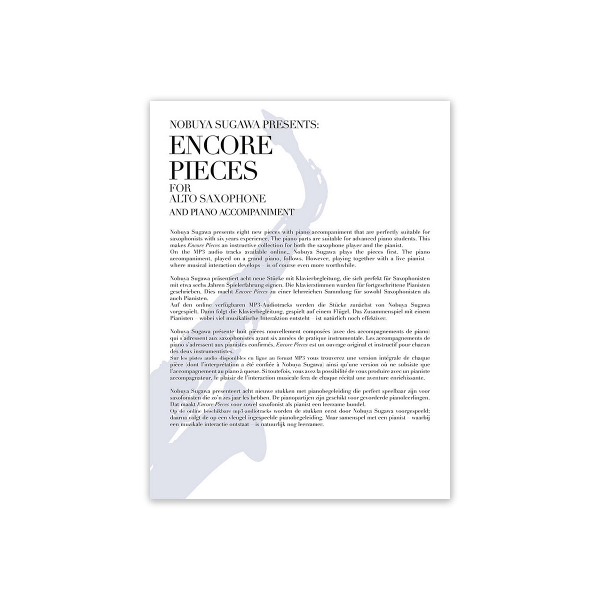 Encore Pieces (+Online Audio) for alto saxoph View 1