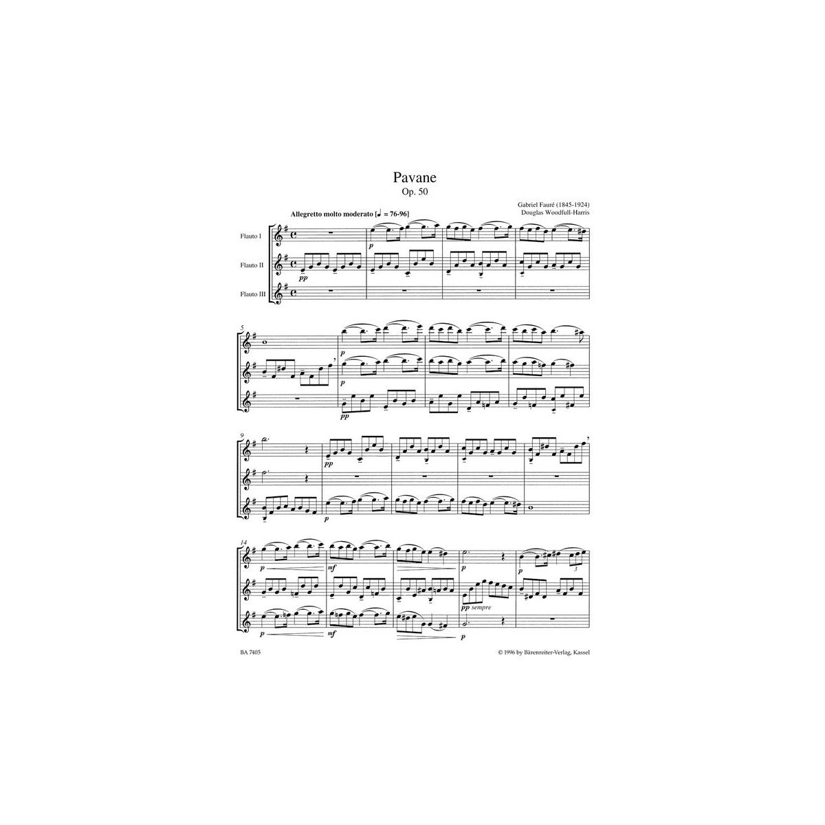 Fauré, Pavane View 1