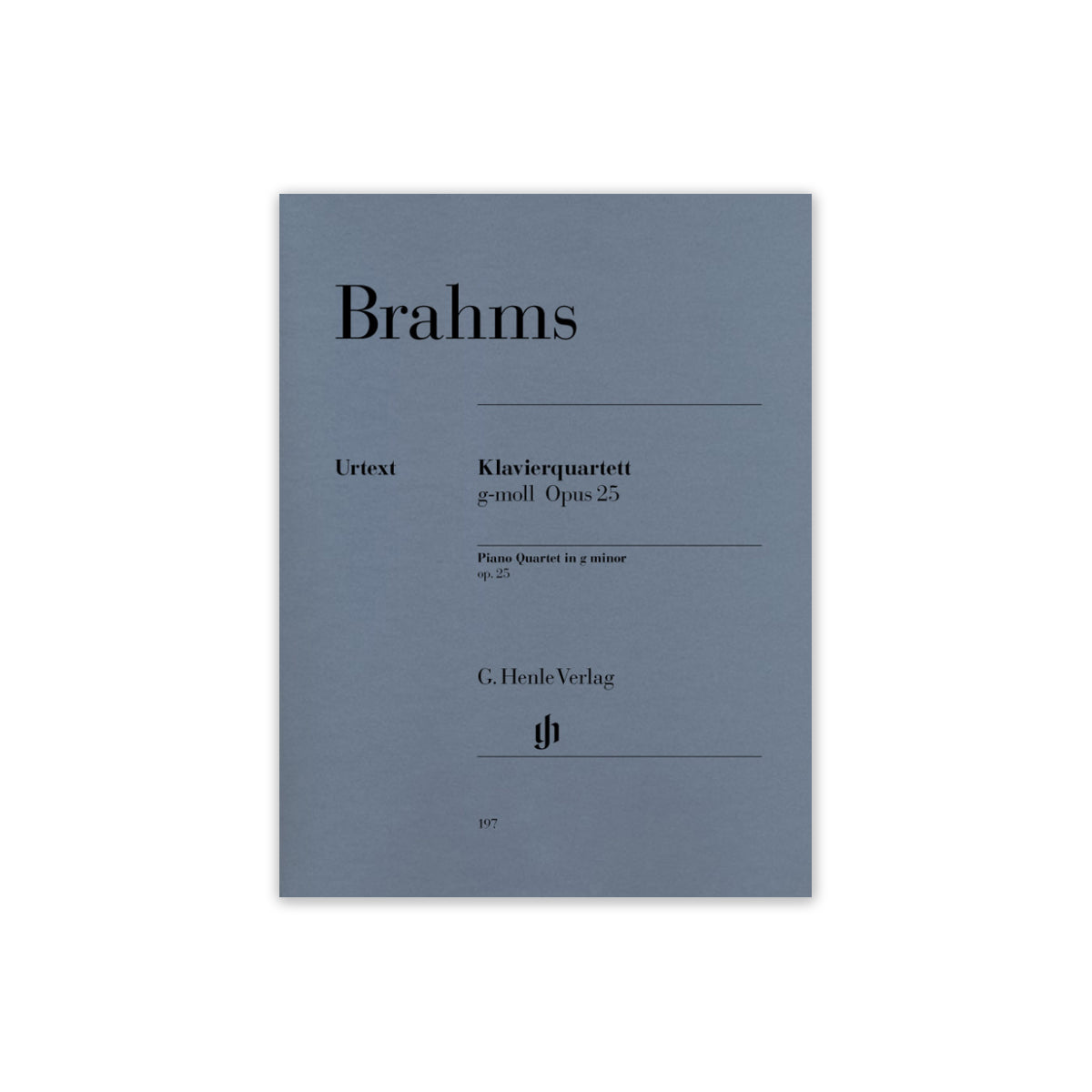 Brahms, Johannes Klavierquartett g-Moll op.25