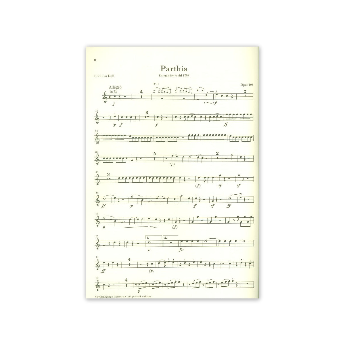 Beethoven, Ludwig van Parthia op.103 und Ro