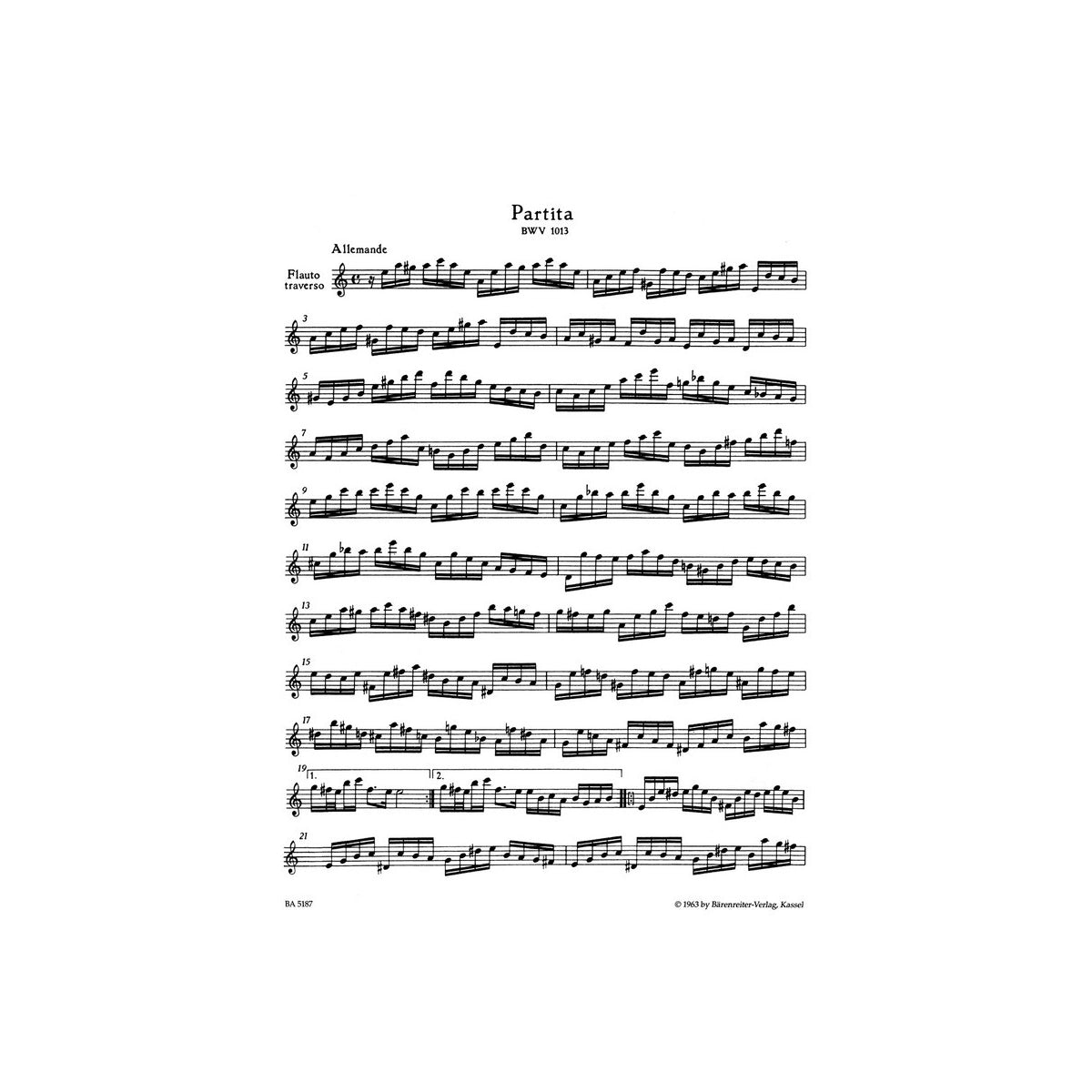 Bach, Partita a-Moll BWV 1013