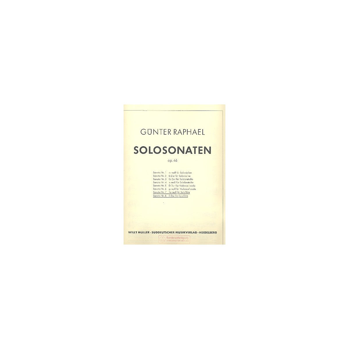 Raphael, Solosonaten op.46 7/8 View 1