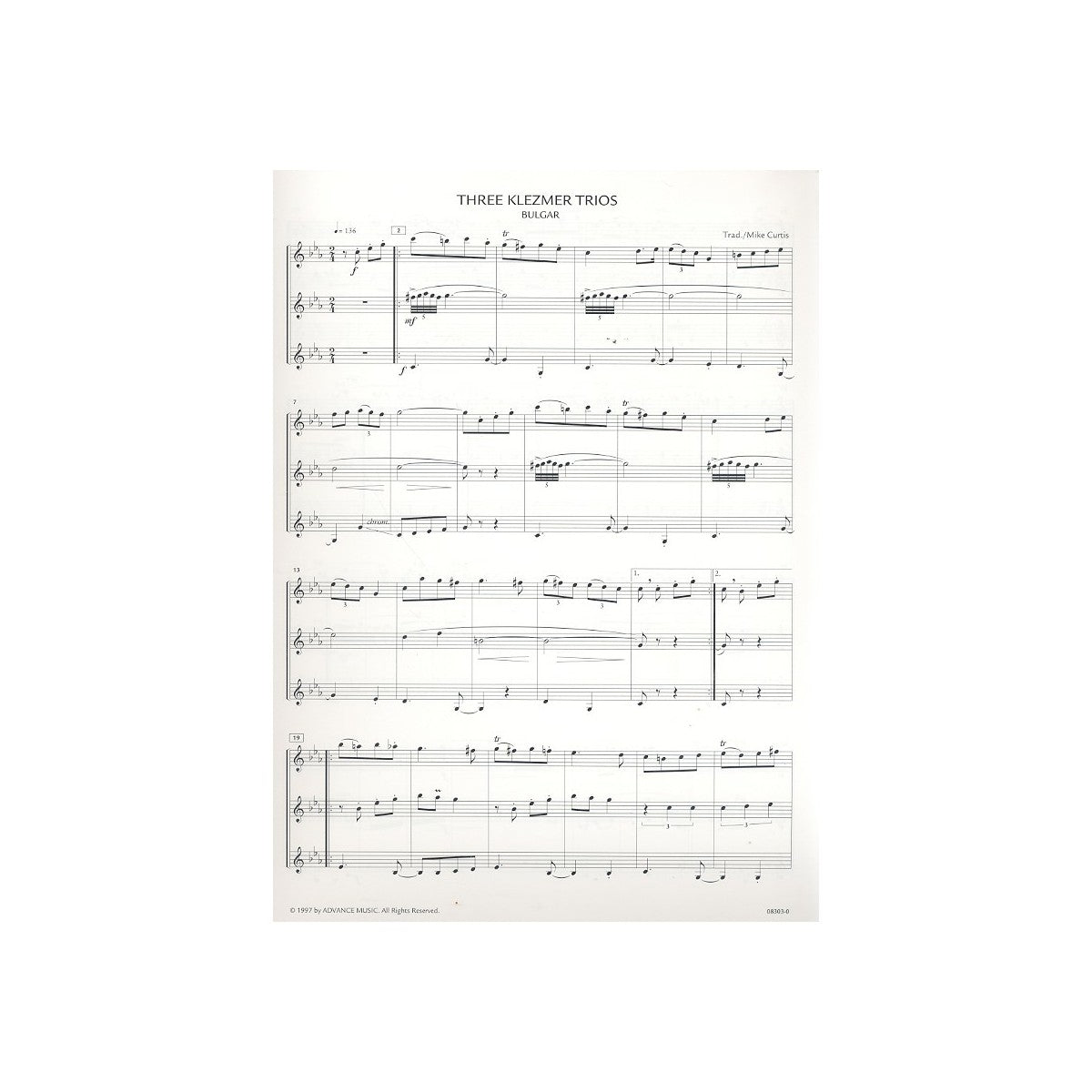 Curtis, Three Klezmer Trios View 1
