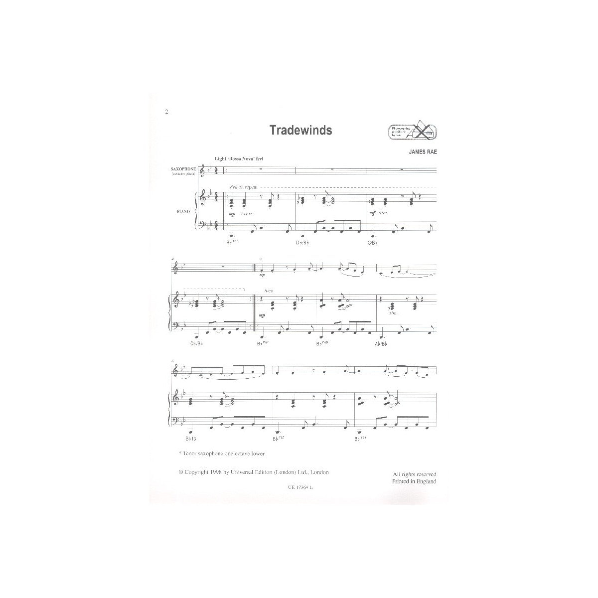 Rae, Latin Saxophone View 1