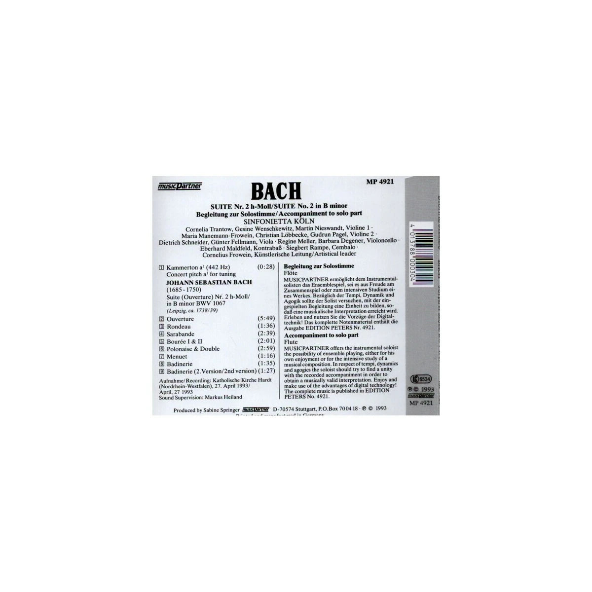 Bach, Suite h-Moll View 2