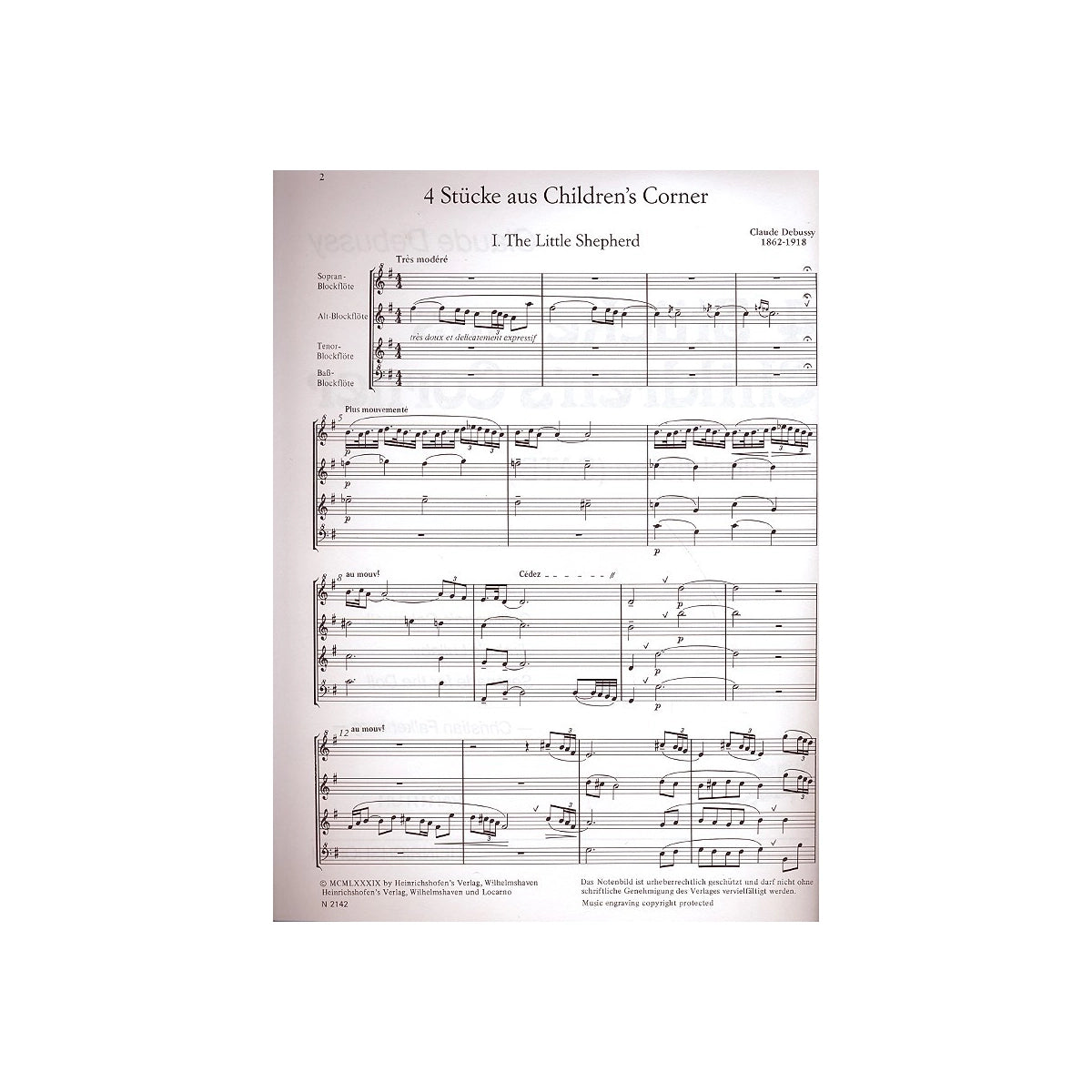 Debussy, 4 Stücke aus Children's Corner -Part