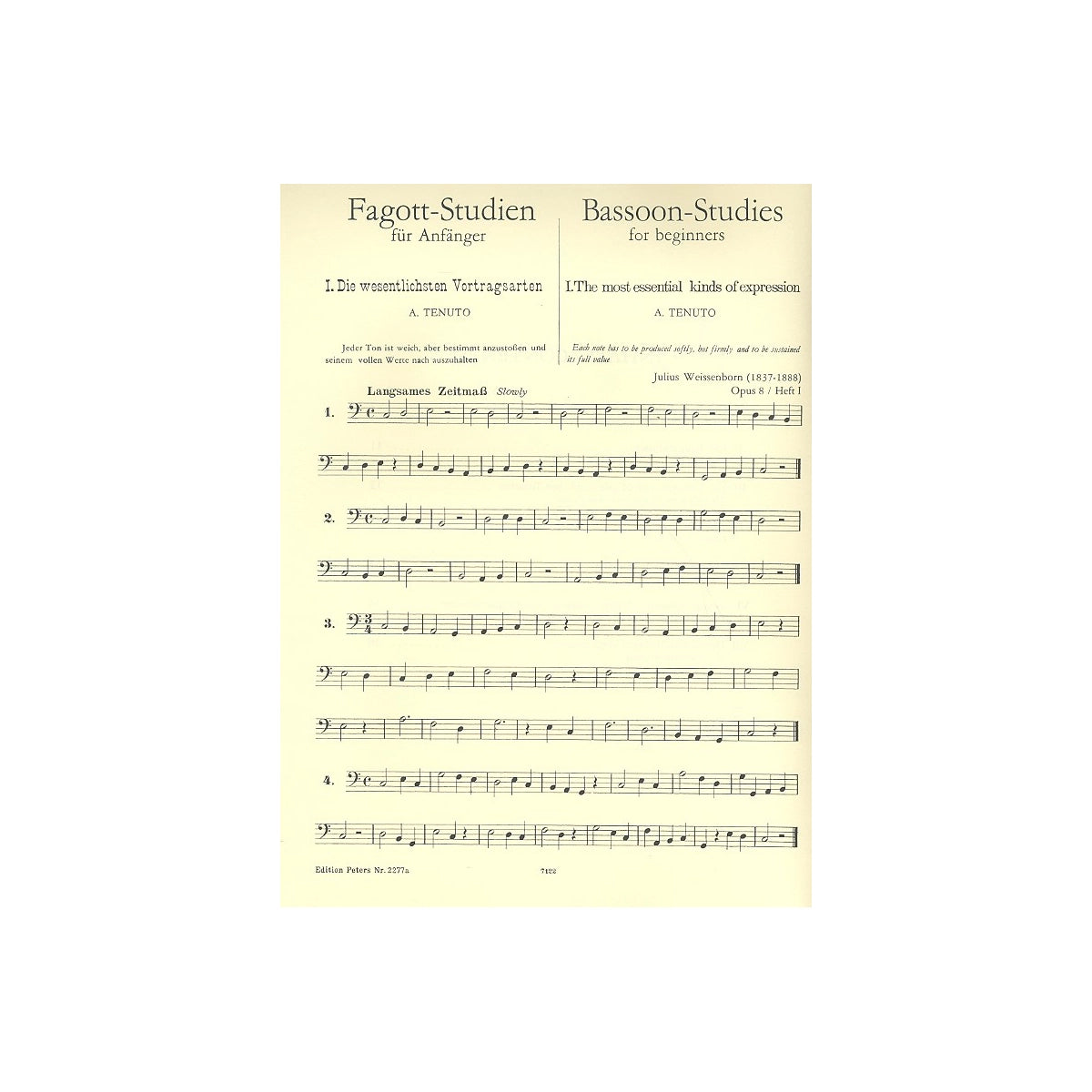 Weissenborn, Fagott-Studien op.8 Band 1 View 2