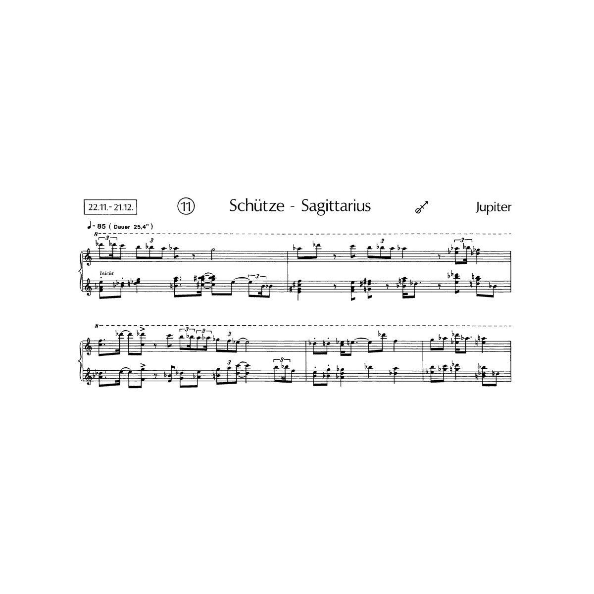 Stockhausen, Tierkreis - Schütze View 2