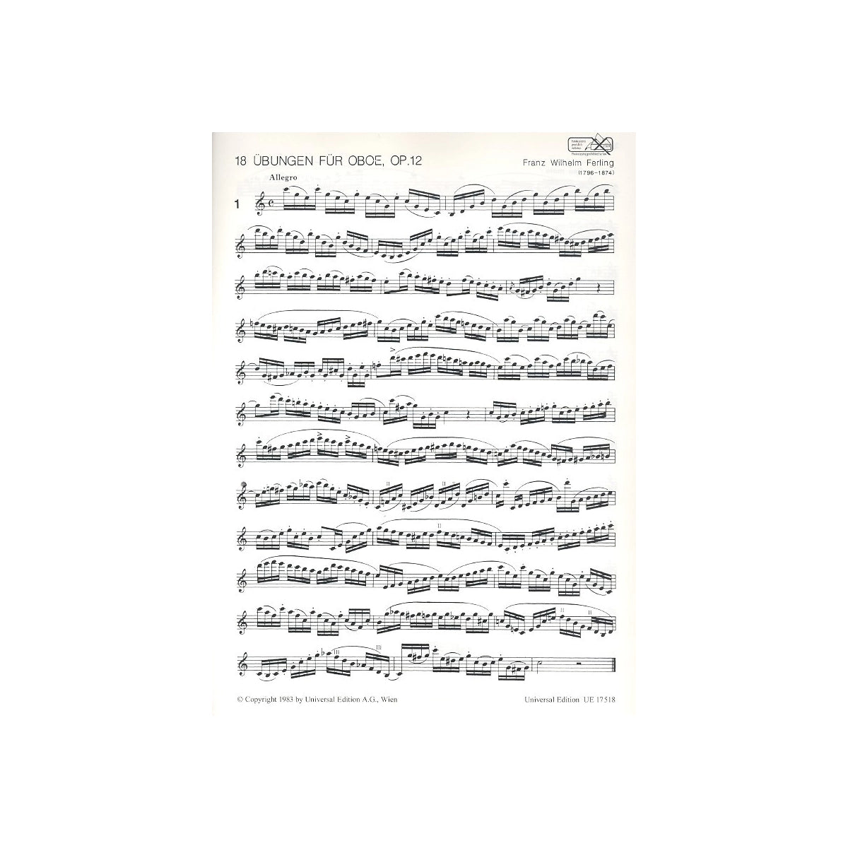 Ferling, 18 Übungen op.12