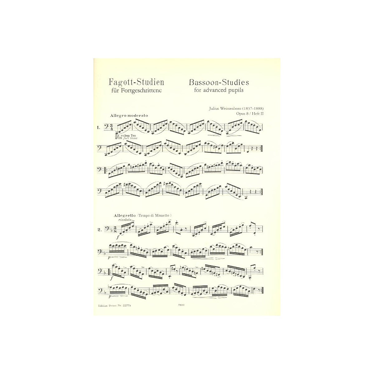 Weissenborn, Fagott-Studien op.8 Band 2 View 2