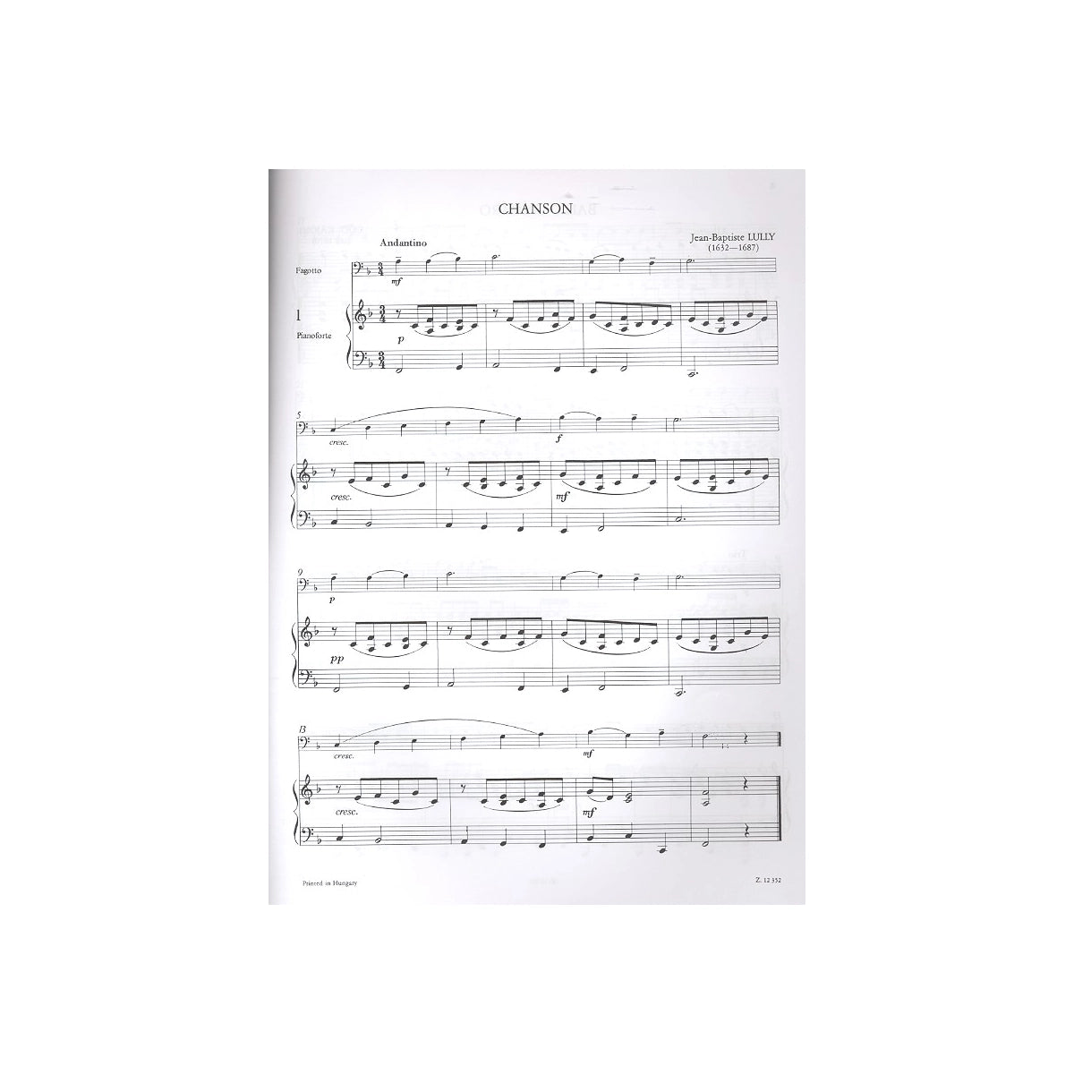 Fagottmusik mit Klavierbegleitung