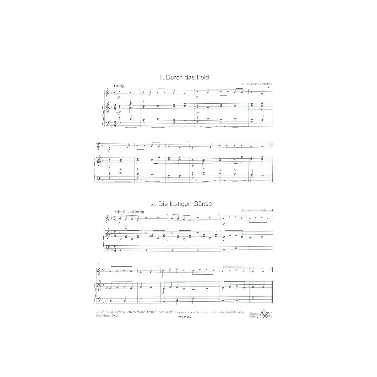 Start zu zweit - Leichte Spielliteratur View 1