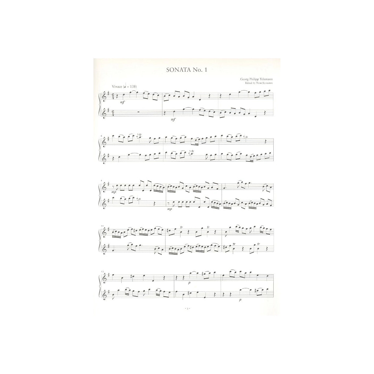 Telemann/Kynaston, Six sonatas & a canon
