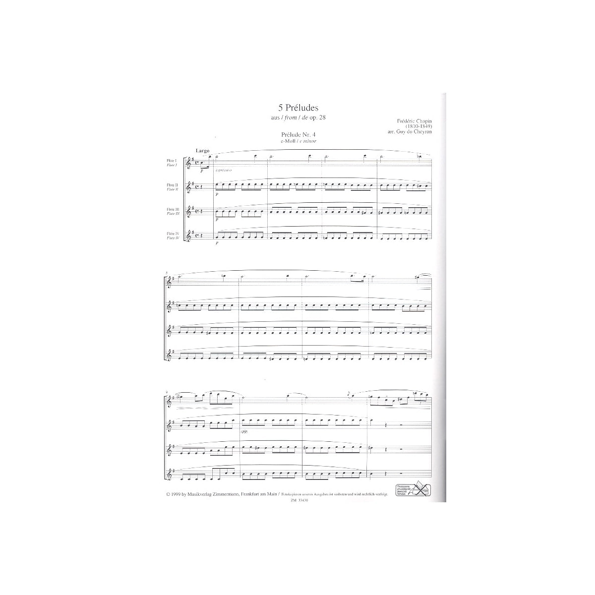 Chopin, 5 Préludes