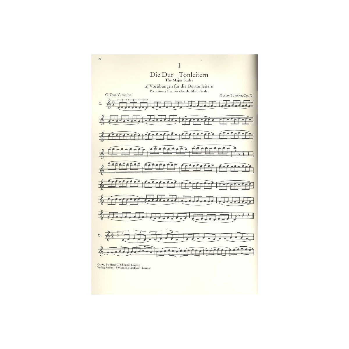 Bumcke, Tonleiter-Studien op.70 View 4