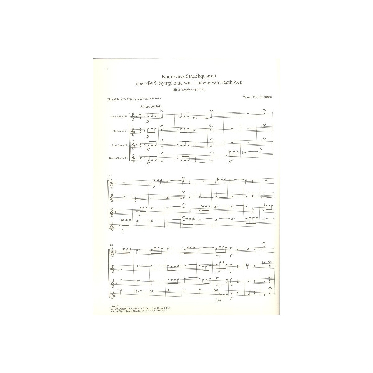 Thomas-Mifune, Komisches Streichquartett View 1