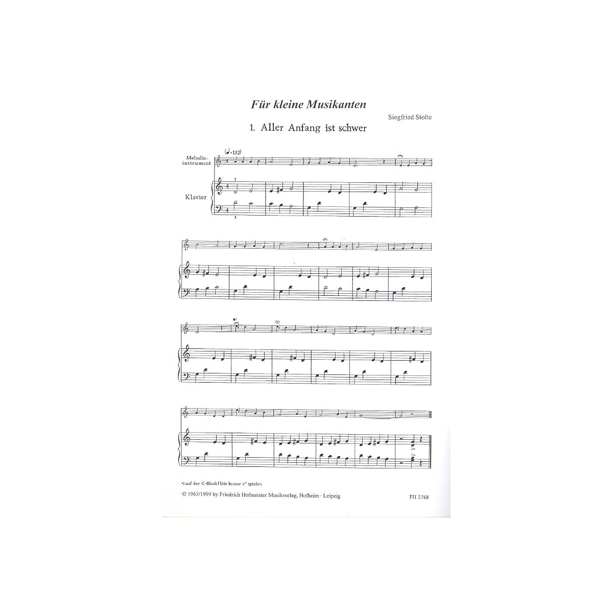 Stolte, Für kleine Musikanten