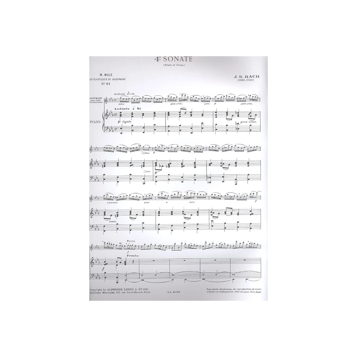 Bach, Sonate 4