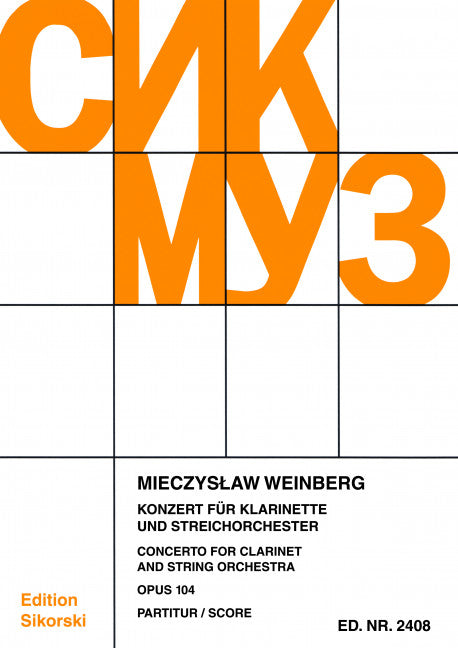 Weinberg, Konzert op.104 KLARINETTE