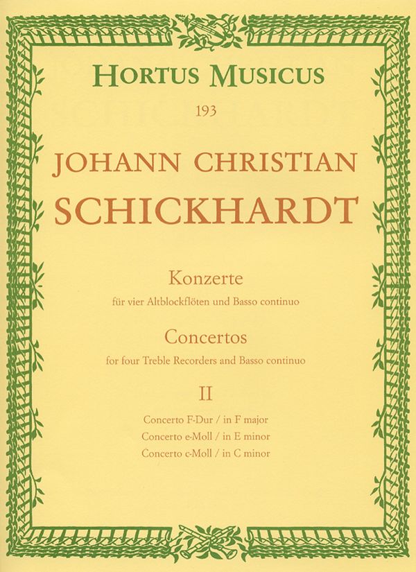 Schickhardt, Johann Christian Konzerte Band 2