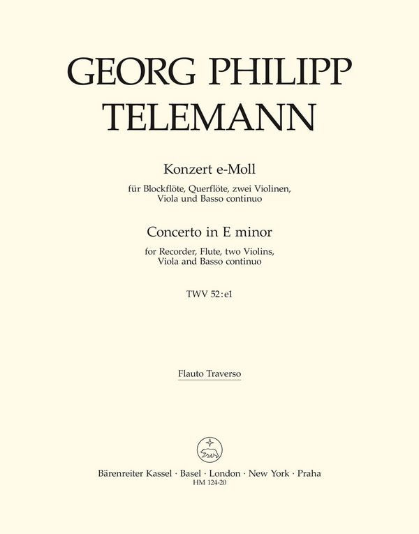 Telemann, Georg Philipp Konzert e-Moll : für