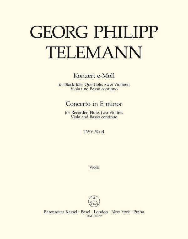 Telemann, Georg Philipp Konzert e-Moll : für-33185