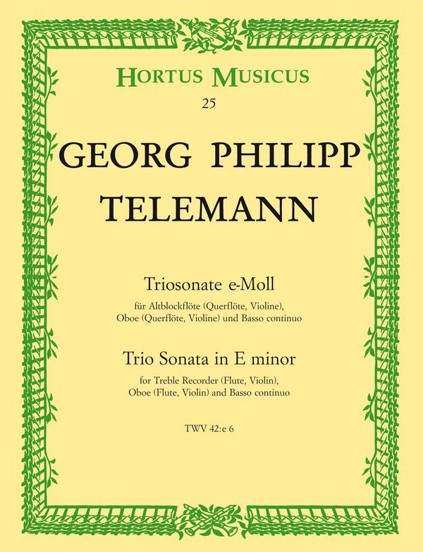 Telemann, Georg Philipp Triosonate e-Moll fü