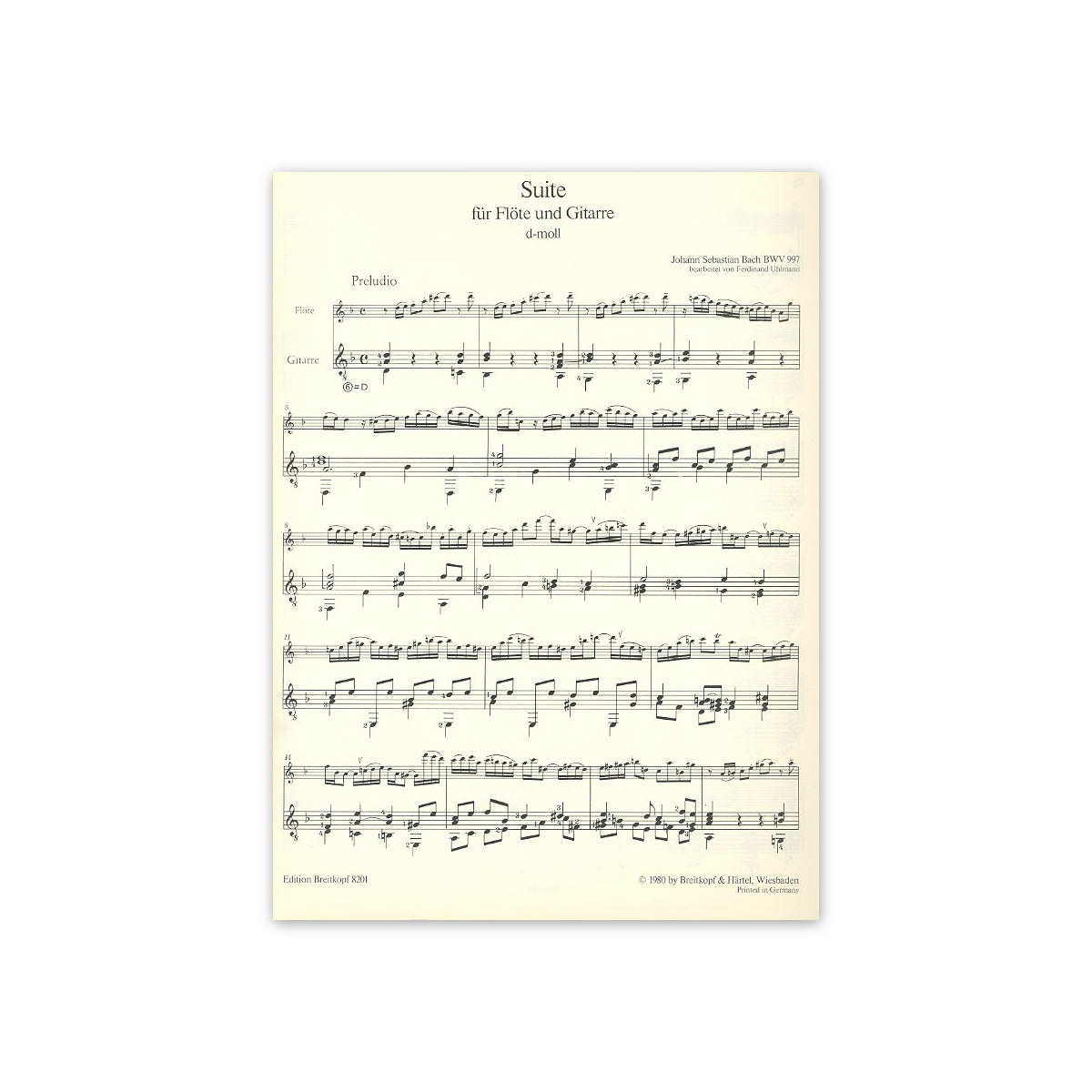 Bach, Suite d-Moll BWV 997