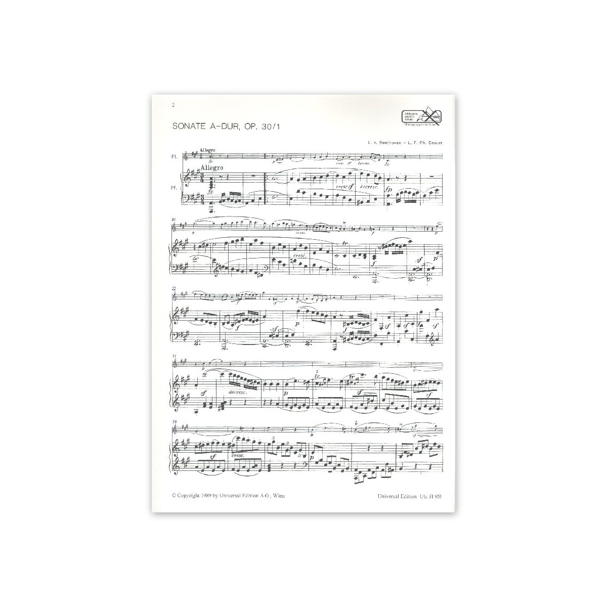 Beethoven, Sonate op.30/1