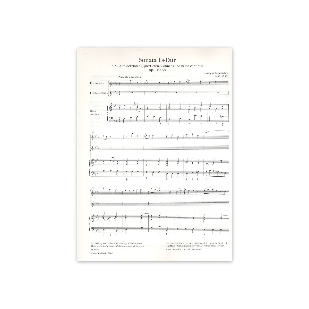 Sammartini, Sonata Es-Dur