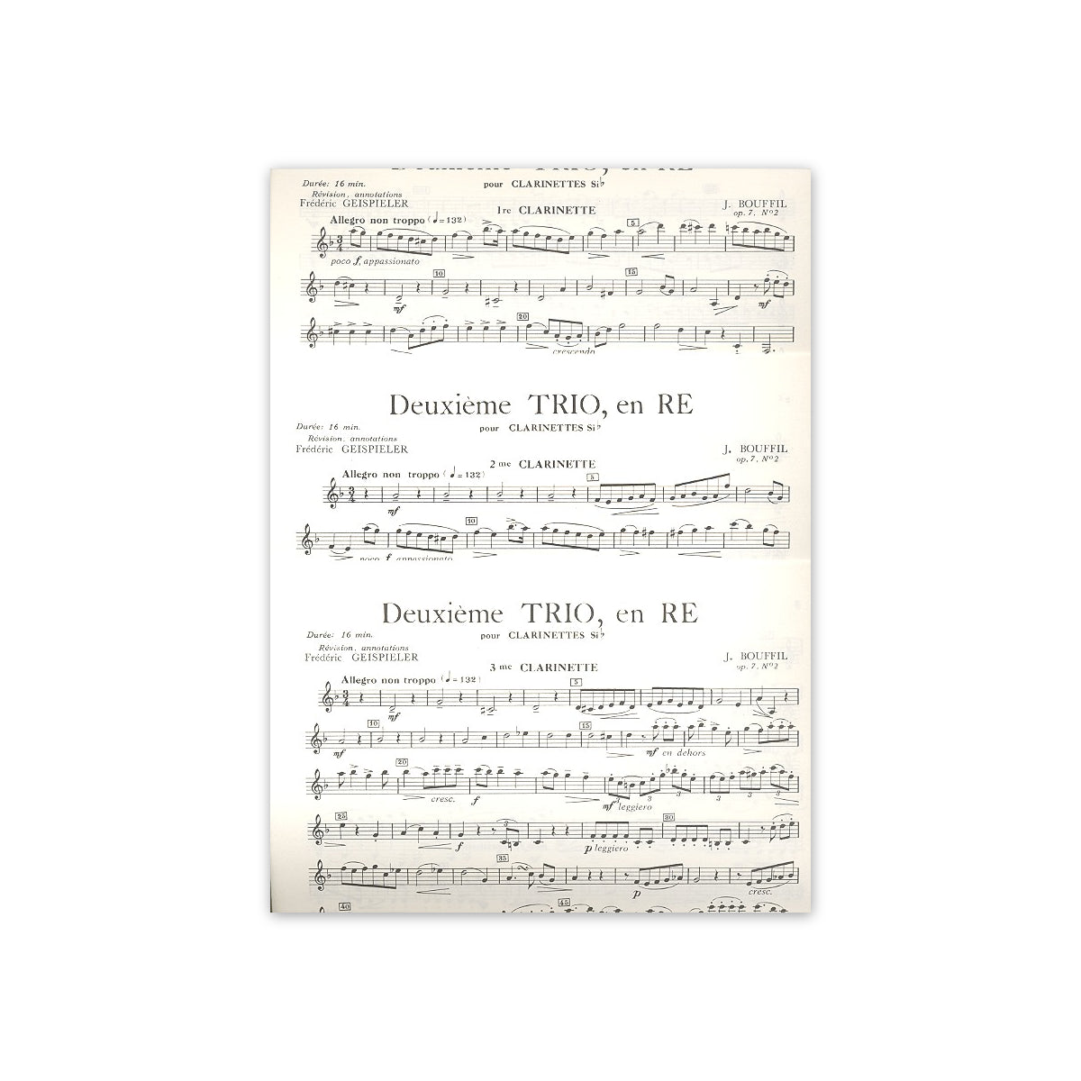 Bouffil, Trio op.7/2 in D