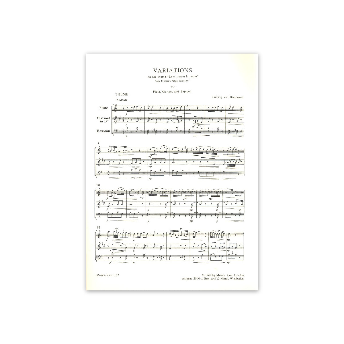 Beethoven, Variationen "Reich mir die Hand"