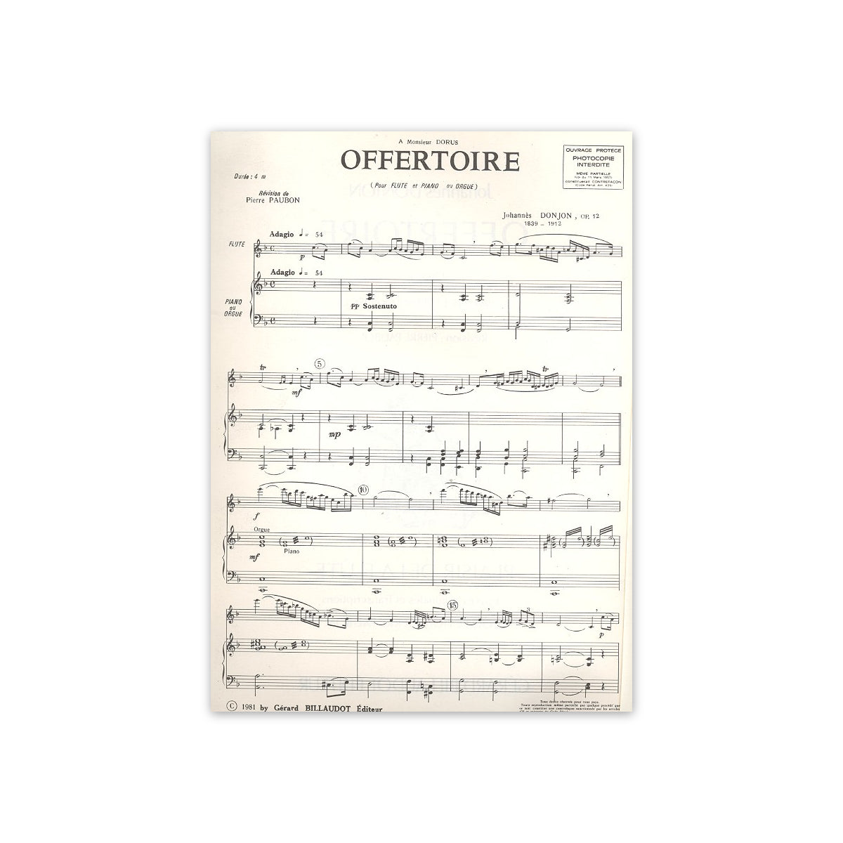 Donjon J., Offertoire op. 12