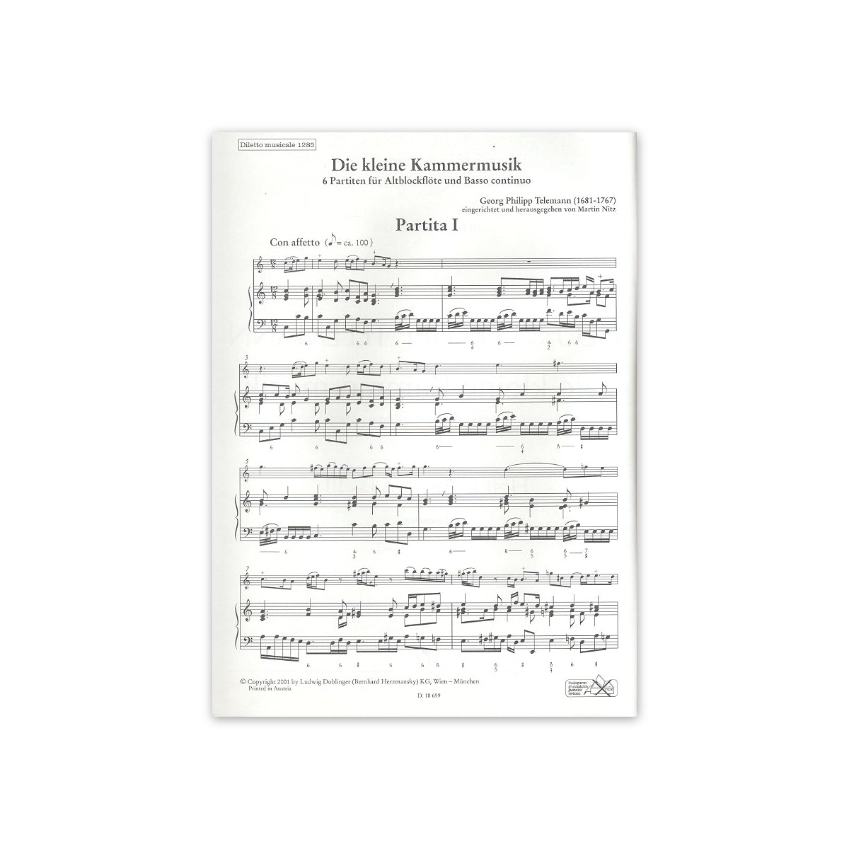 Telemann, Die kleine Kammermusik