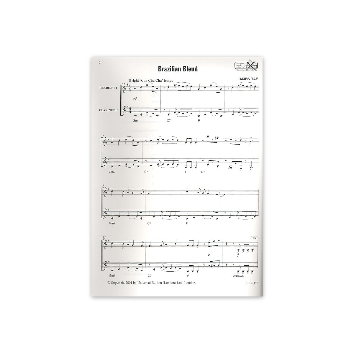 Rae, Latin Clarinet duets