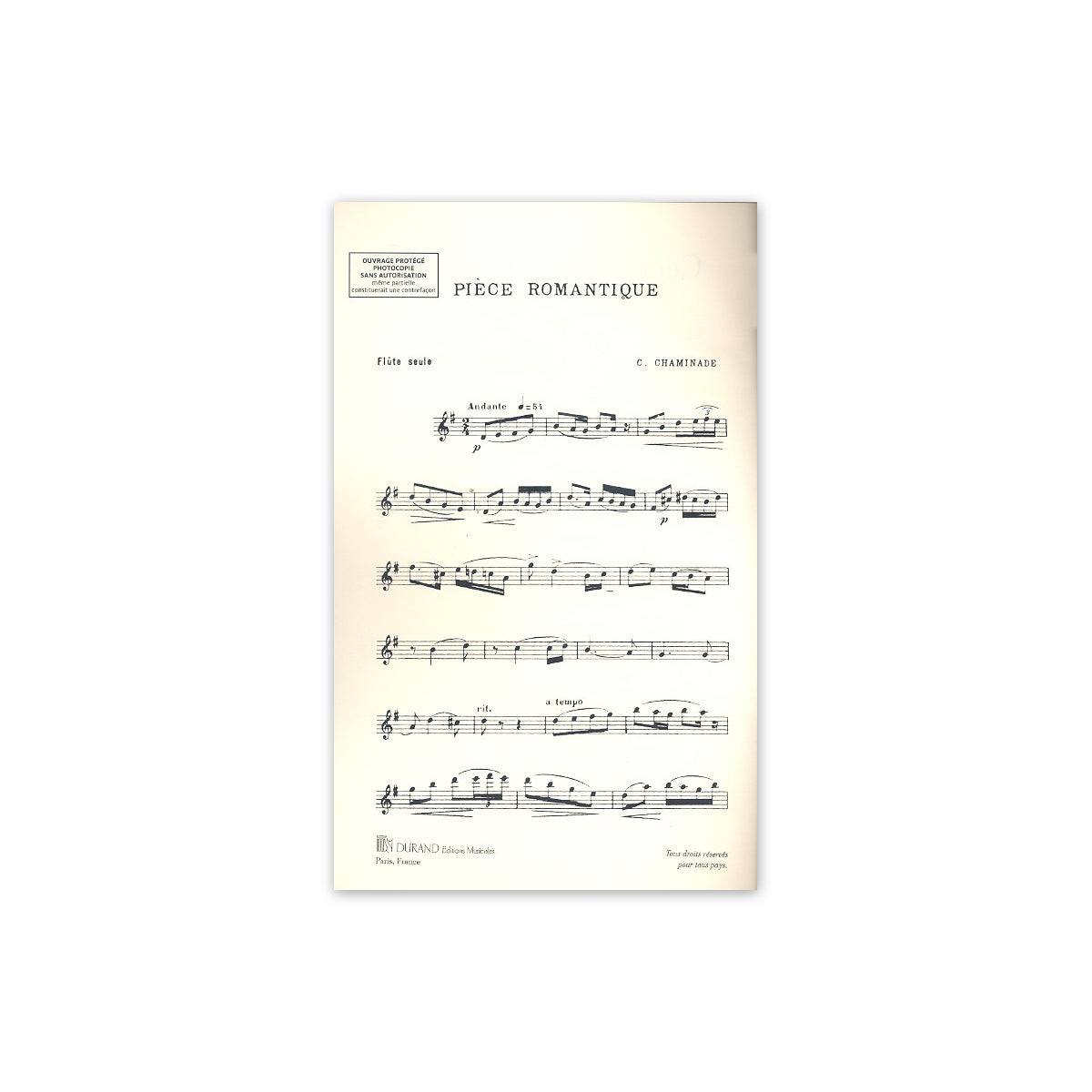 Chaminade, Pièce Romantique