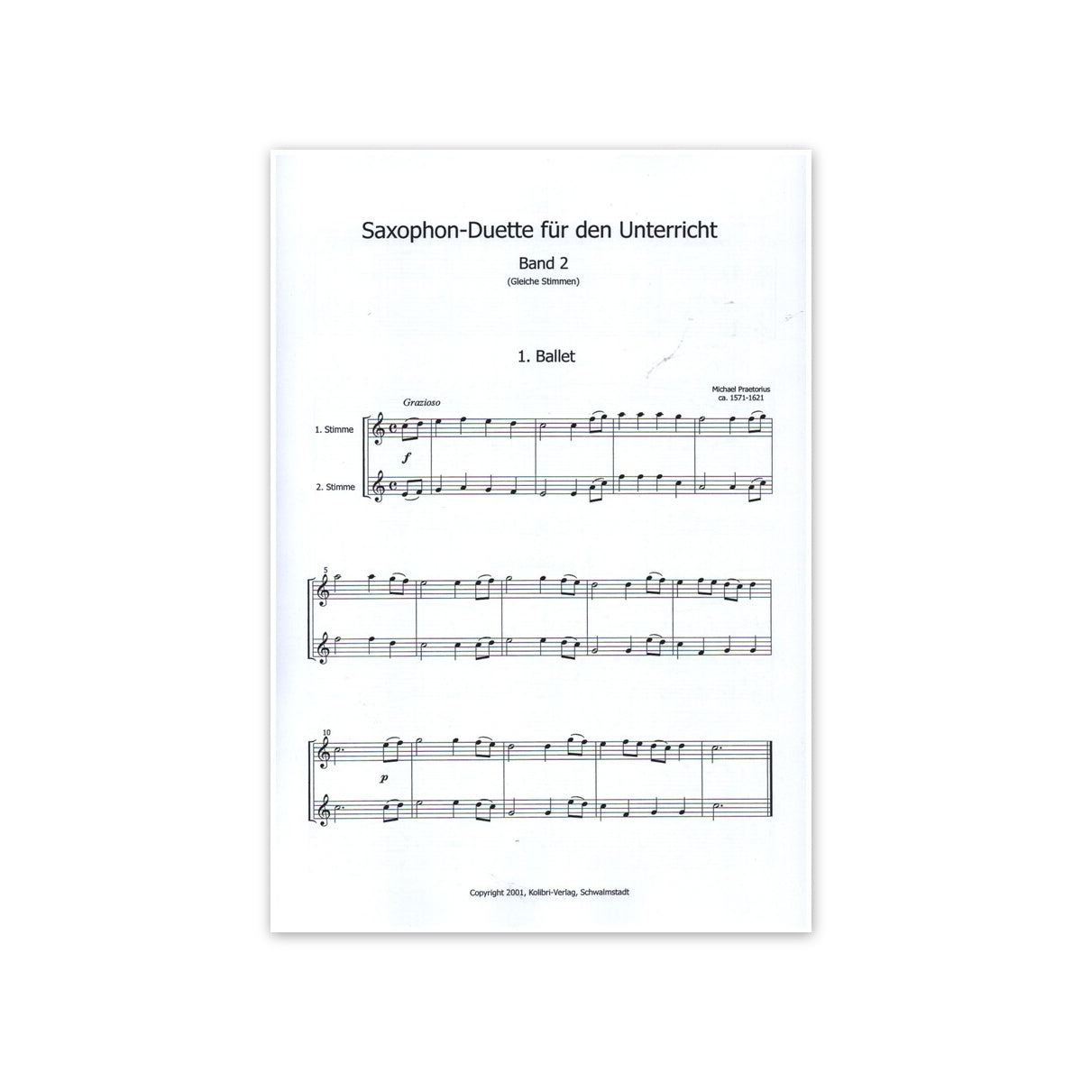 Sax - Duette für den Unterricht, Heft 2