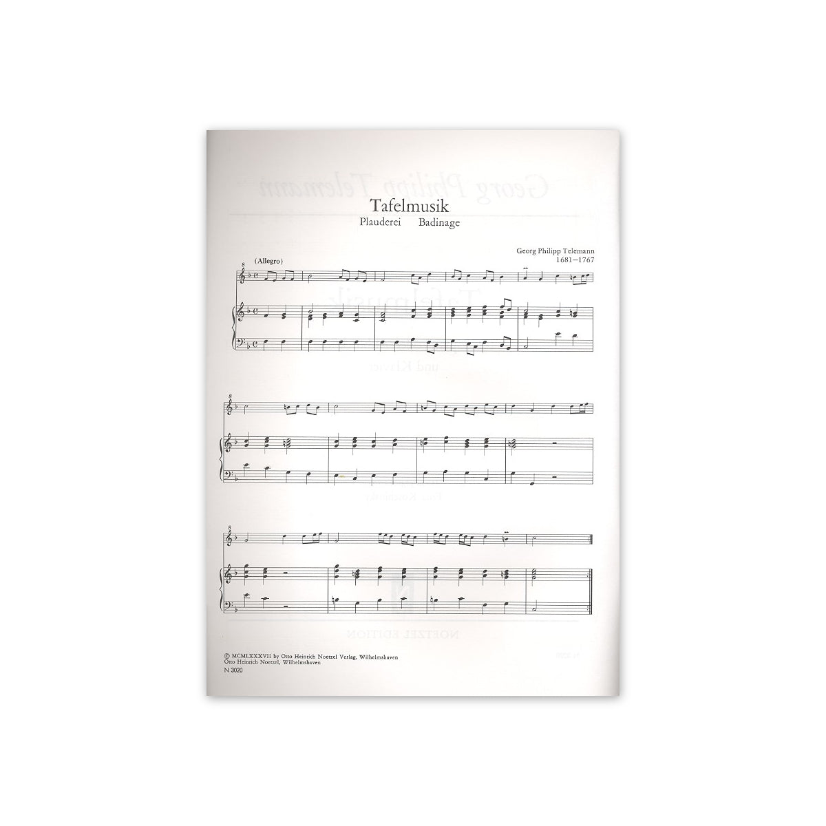 Telemann, Tafelmusik
