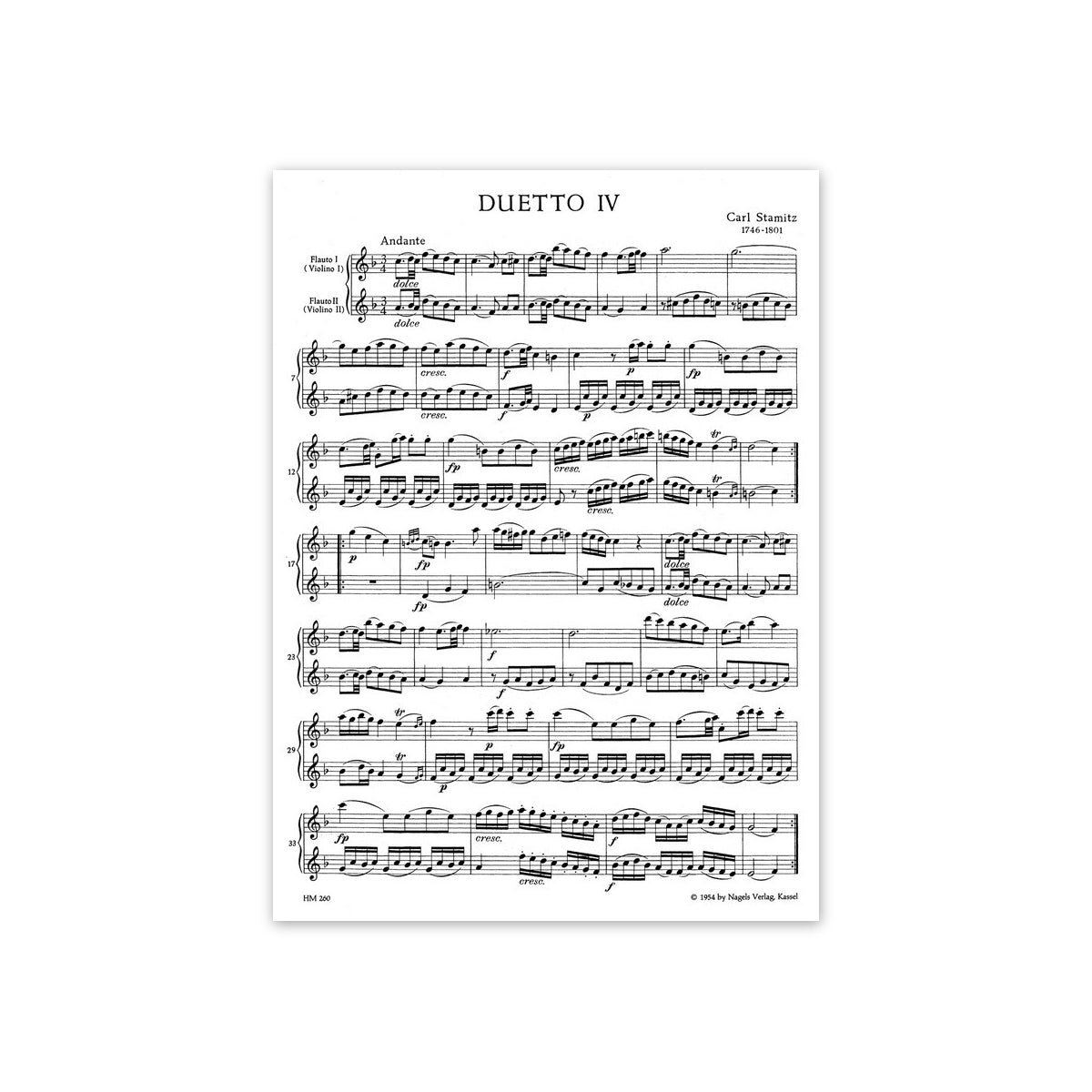 Stamitz C., 6 Duette op.27 Heft 2