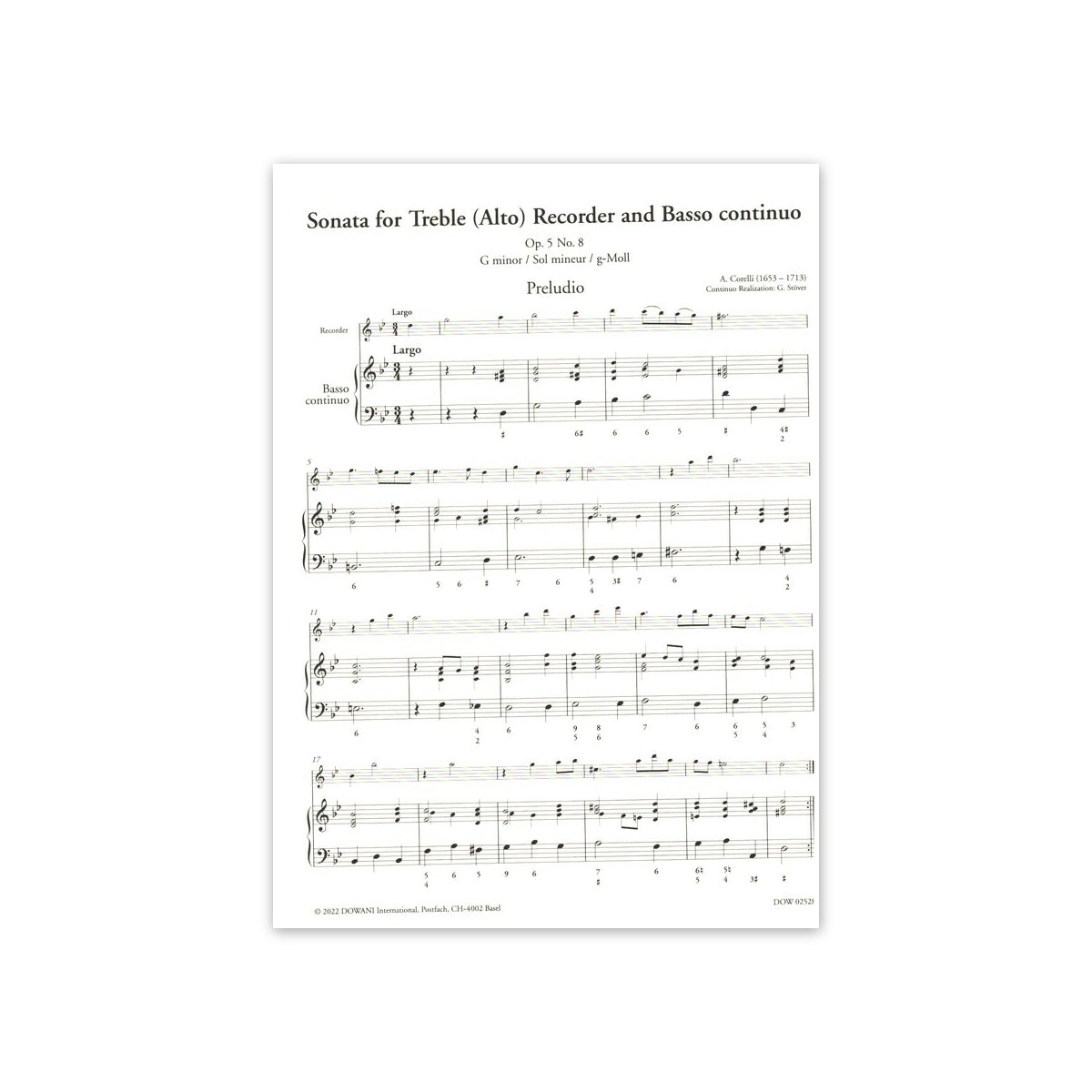 Corelli, Sonate op.5 Nr.8