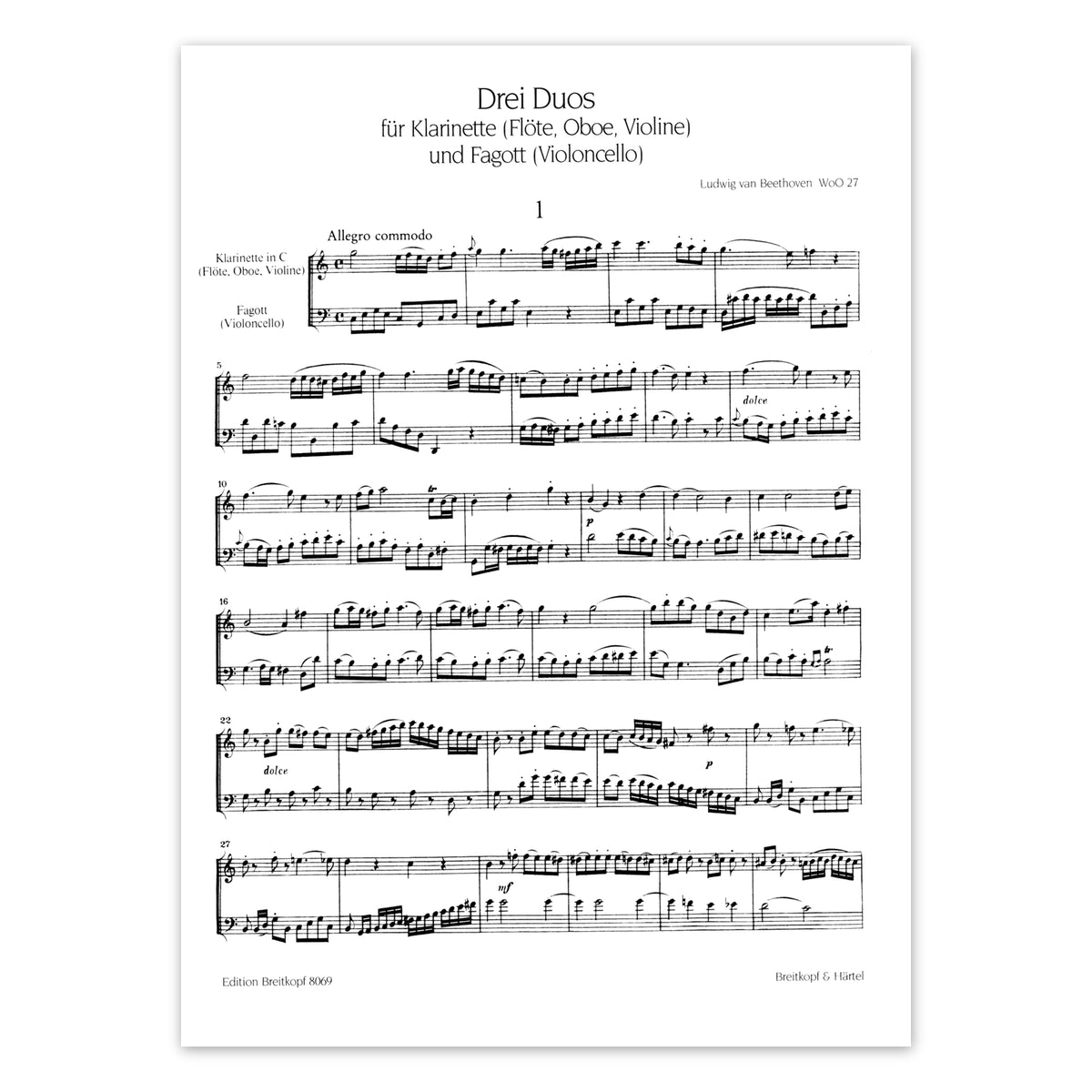 Beethoven, Drei Duos für Klar. & Fagott-12158